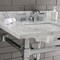 Kingston Brass KVPB30MSQ1 30-Inch Carrara Marble Console Sink, Marble White/Polished Chrome KVPB30MSQ1 - alternate 4